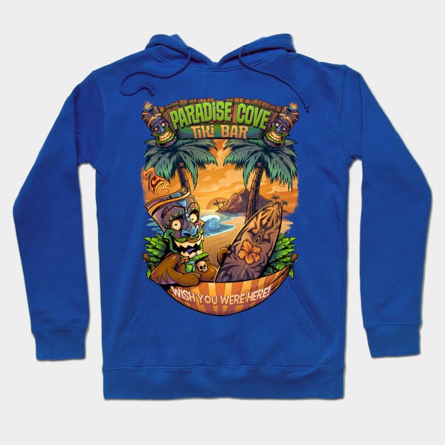 Tiki Man Hoodie by FlylandDesigns